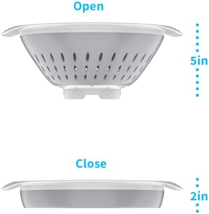 5 Quart Collapsible Colander,BPA Free,Dishwasher Safe,Silicone Food