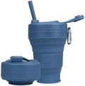 Silicone Coffee Cup with Straw lid Collapsible Cups for Traveling 20oz