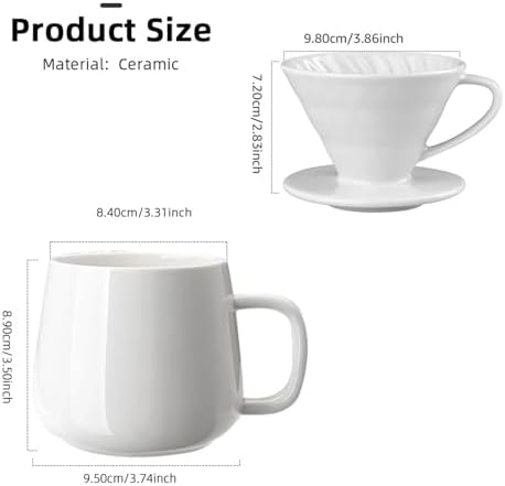 Ceramic Coffee Dripper Engine Style Drip Filter Cup Permanent Pour