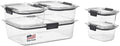 Rubbermaid Brilliance Food Storage Containers, Set of 5 (10 Pieces), BPA-Free, Leak-Proof, Clear