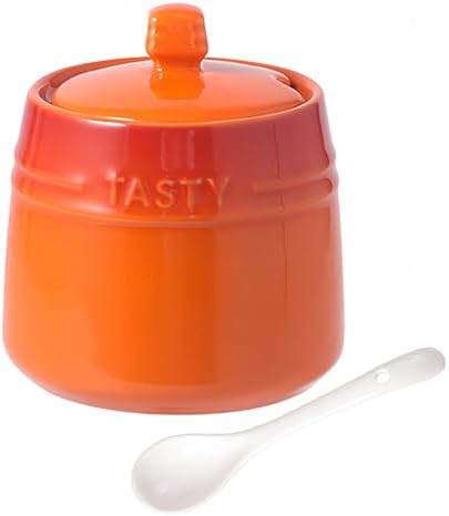 Salt Pot, Solid Color Porcelain Sugar Pot, For Coffee Bar, Sugar Bowl