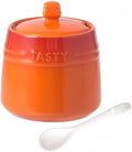 Salt Pot, Solid Color Porcelain Sugar Pot, For Coffee Bar, Sugar Bowl