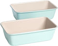 Tasty Clean Ceramic Loaf Pan Set, 2-Pack of 9-Inch x 5-Inch Cake Pans