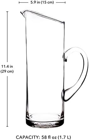 Glass Water Pitcher with Spout – Elegant Serving Carafe for Water