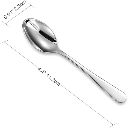 KEAWELL Premium Louise 6-Piece 4.4-Inch 18/10 Coffee Spoons