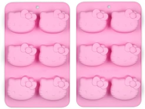 Handstand Kitchen Hello Kitty Cupcake Pan Set, Kitty Face Shape