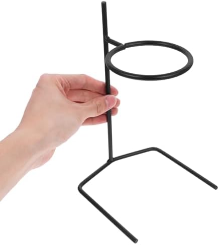 Black Stainless Steel Coffee Dripper Stand with Round-hole Support for