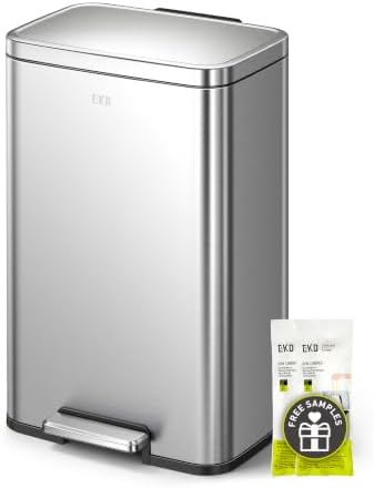 EKO Madison 13.2 Gal Stainless Steel Step Trash Can
