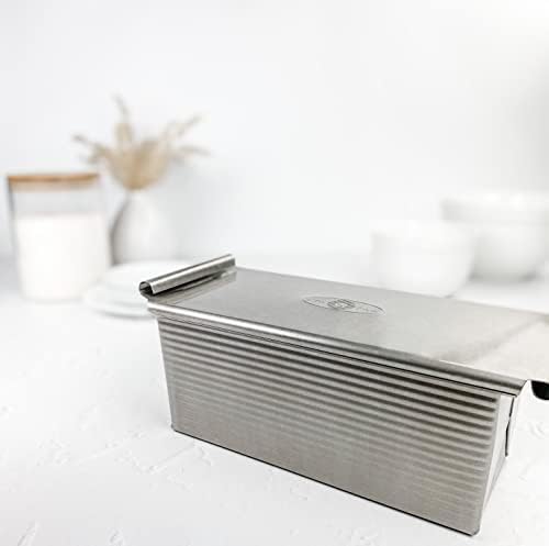 USA Pan Bakeware Pullman Loaf Pan With Cover, 9 x 4 inch, Nonstick &
