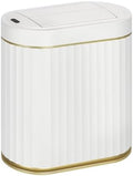SYNCVIBE Bathroom Sensor Trash Can, 2 Gallon, White Gold