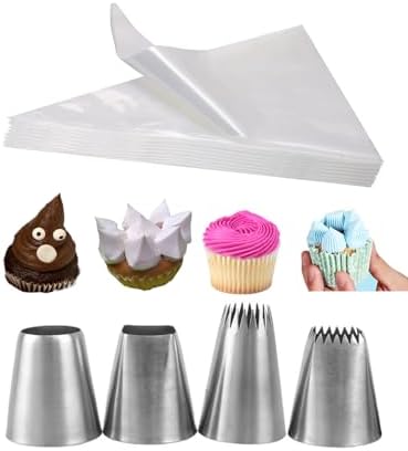 Extra Large Piping Bags and Tips Set, 24 Pcs for Mashed Potatoes &