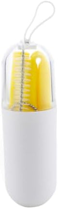 Reusable Silicone Drinking Straws Set with Capsule Box and Brush