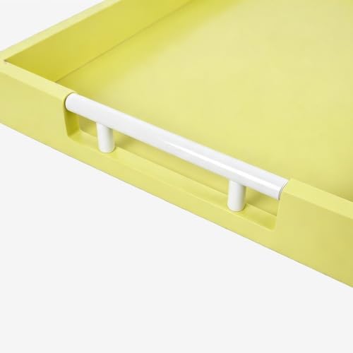17"x12" Rectangle Wood Decorative Tray - Serving Ottoman Tray for