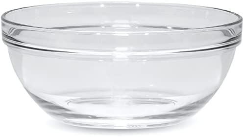 Red Co. 4.2 Quart Fully Tempered Clear Glass Mixing and Prepping Bowl