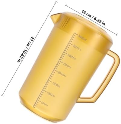 Acrylic Water Pitcher 3500ml with Lid and Scale Design