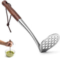 Avocado Masher Small Wooden Handle Potato Masher Stainless Steel