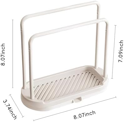 Kitchen Cloth Rack, Double-Layer, Beige