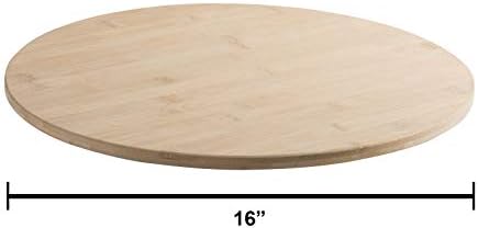 Hammont Round Cutting Board - Made from Bamboo Wood with Juice Grooves