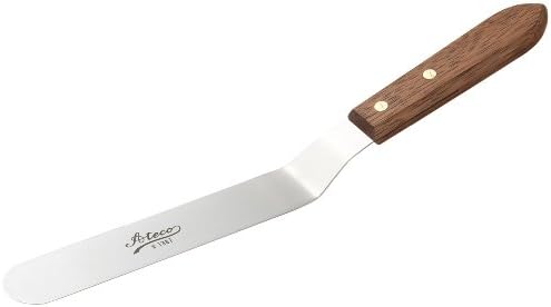 Ateco Offset Spatula with 7.63-Inch Stainless Steel Blade, Wood