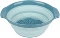 Collapsible Colander, Silicone Food Strainer with Plastic Handles