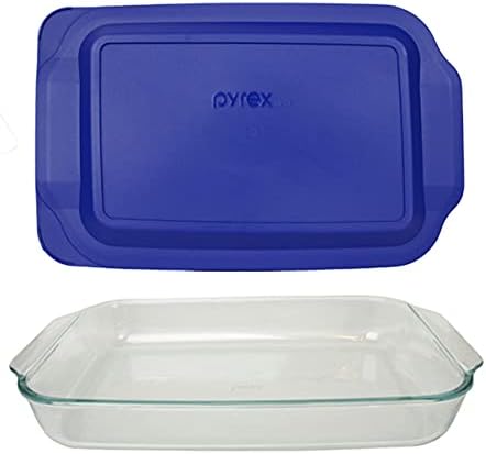 Pyrex 3Qt Glass Baking Dish with Blue Lagoon Lid