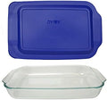 Pyrex 3Qt Glass Baking Dish with Blue Lagoon Lid
