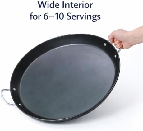 Paellera Para 10 Personas, 18 in / 45 cm Carbon Steel Pan
