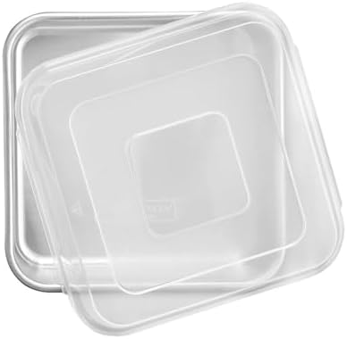 Nordic Ware Natural Aluminum Commercial Square Cake Pan with Lid