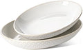 LE TAUCI Ceramic Serving Bowls Set of 2, Large Serving Dishes for Entertaining, 11.8 & 13.7 Inch Oval Serving platter, Salad Fruit Bowl, Pasta Bowls, Microwave & Dishwasher Safe - Arctic White