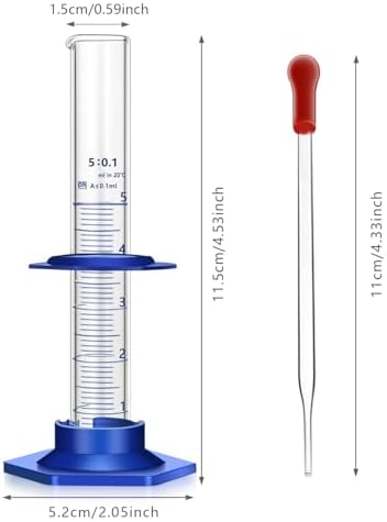 Thick Glass Graduated Cylinder Measuring Liquid Lab Cylinders with