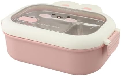 Cute Bunny for Stainless Steel Lunch Box with Leak-Proof Lid, Reusable