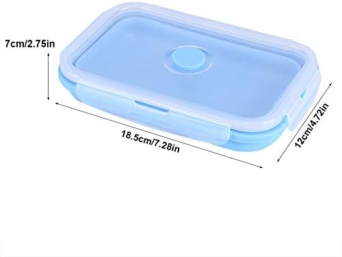 Silicone Collapsible Food Storage Containers, 800ml Airtight Meal Prep