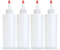BRIGHTFROM Condiment Squeeze Bottles, 4 OZ Empty Squirt Bottle, Red