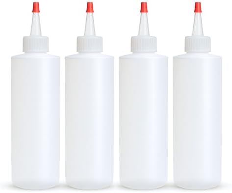 BRIGHTFROM Condiment Squeeze Bottles, 4 OZ Empty Squirt Bottle, Red