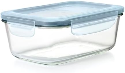 OXO Good Grips 8-Cup Glass Food Storage Container, Arctic Blue