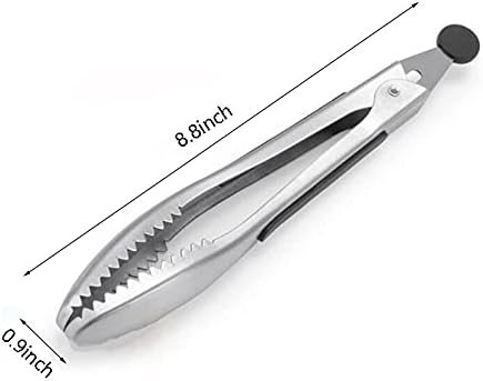 Stainless Steel Kitchen Tongs, 2-Piece Set, 8.8-Inch