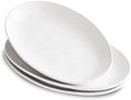 Ceramic Serving Platters, 12" White Serving Dishes, Dinner Plates, Set