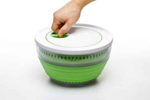 PrepWorks 4 Qt Collapsible Salad Spinner for Quick Salad Washing and Drying