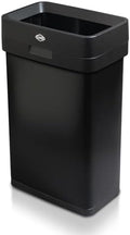 Clorox Slim Open Top Trash Can, 13 Gal, Matte Black