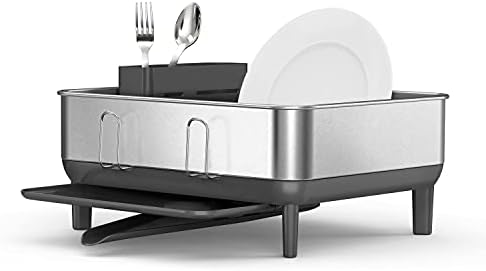 simplehuman Compact Steel Frame Dishrack, Stainless Steel