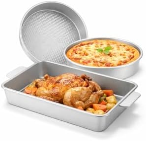 Cake Pan Set - 9x13 Baking Pan & 9 Inch Round Cake Pans (2 Pack)