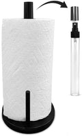 2-in-1 Paper Towel Holder with Spray Bottle, Matte Black