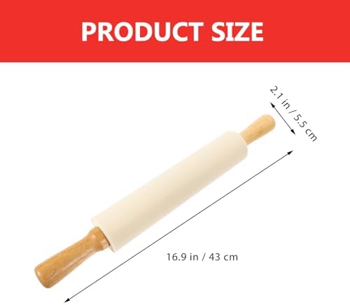 Silicone Dough Rolling Pin Xmas for Rolling Dough Cookies