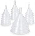 RHBLME 20 PCS Plastic Funnels Set, 4.7 Inch Wide Mouth Clear Plastic