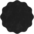 Black Placemats Set of 4 Faux Velvet Leather Place Mats Round