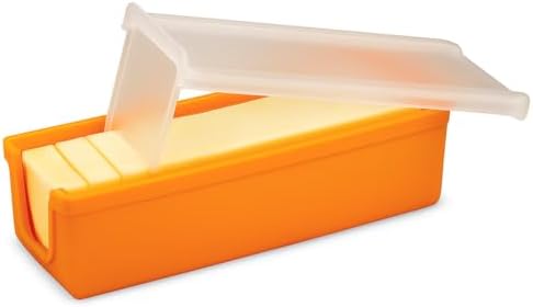 Silicone Butter Keeper with Built-in Slicing Blade & Microwave Safe