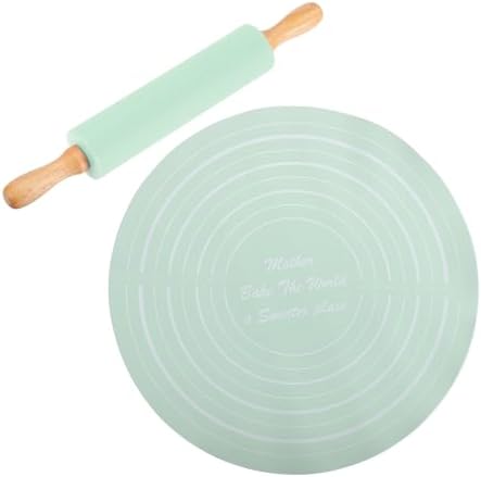 uxcell Rolling Pins Baking 12" Silicone Non-Stick Rolling Pin Light