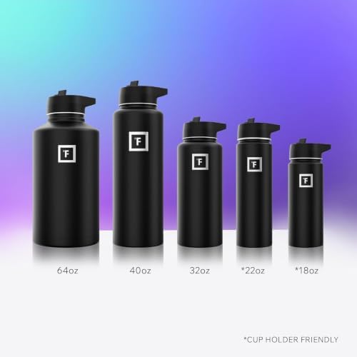 IRON °FLASK 40 oz Wide Mouth Water Bottle with Straw