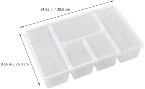 Ciieeo Food Storage Container with Lid Divided PP Fridge Organizer Box