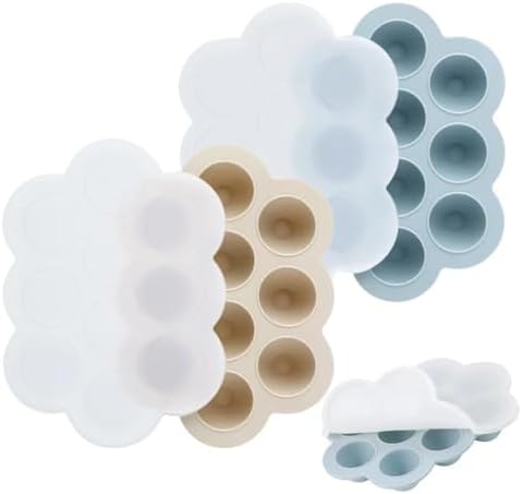 PandaEar 2 Pack Baby Food Freezer Tray with Lids, Silicone Baby Food